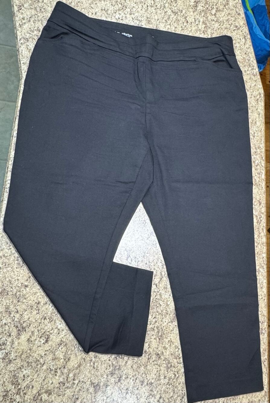 Croft & Barrow Women’s Stretch Pants Size 20W Short Black